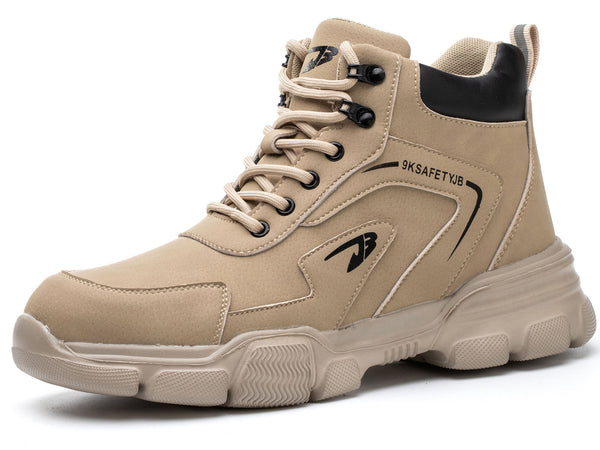 Men's Work Boots Steel Toe Safety Shoes Non-Slip Lightweight Industrial Sneakers