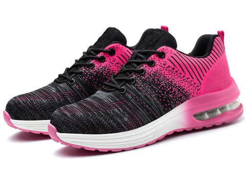 Steel Toe Work Shoes for Women Lightweight Breathable Safety Shoes Anti-pierce Construction Work Sneakers Nonslip Tennis Shoes Gift