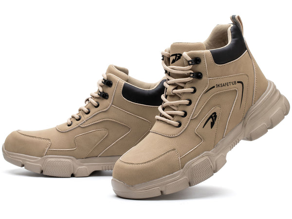 Men's Work Boots Steel Toe Safety Shoes Non-Slip Lightweight Industrial Sneakers