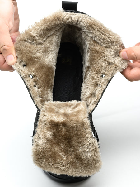 Steel Toe Work Boots for Men Women Fleece Lined Safety Shoes Warm Winter Snow Boots Industrial Sneakers