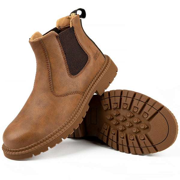 Steel Toe Work Boots for Men Women Leather Safety Shoes Construction Work Shoes Industrial Sneakers