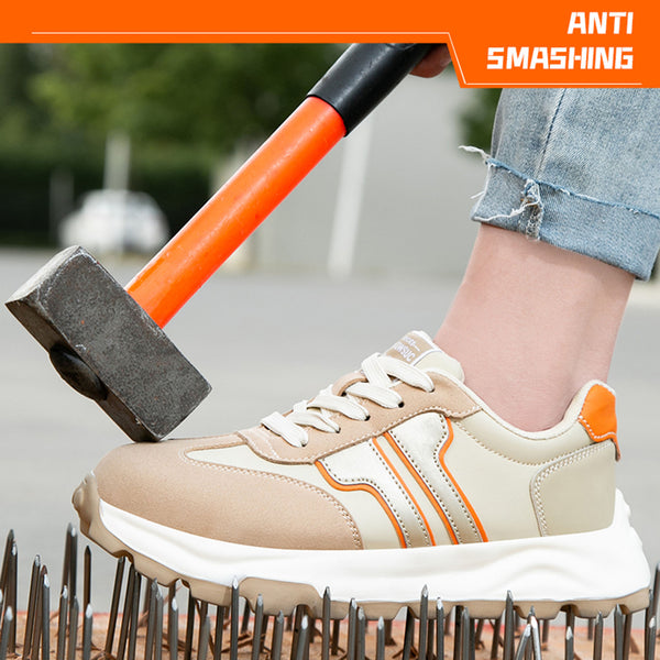 Women’s Steel Toe Safety Shoes Lightweight Work Sneakers Indestructible Anti-Piercing Industrial Boots