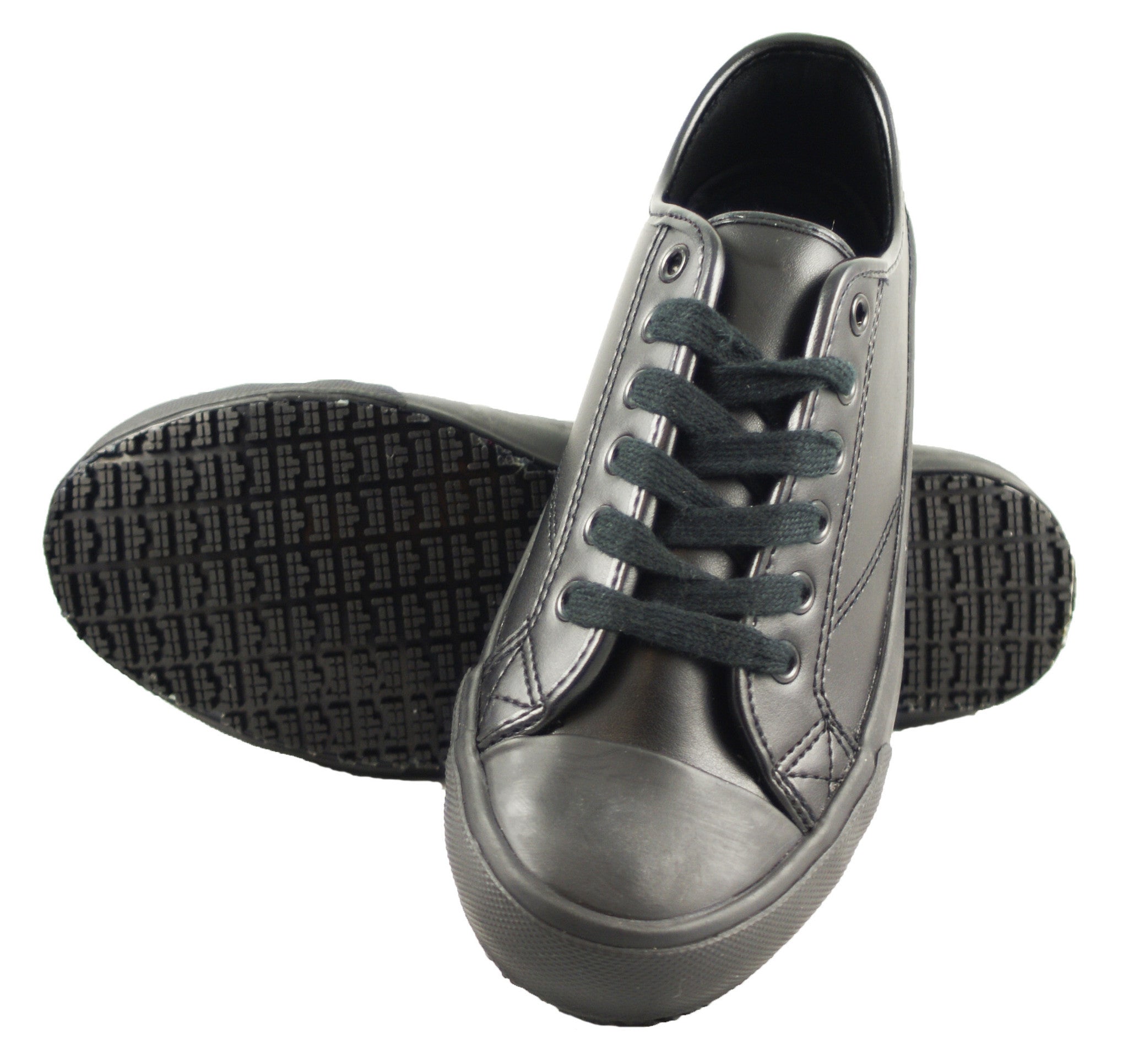Leather top deals slip resistant shoes